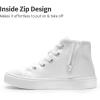 imageDREAM PAIRS Kids Sneakers Little Boys Girls High Top Canvas Shoes LilLegends CourtStar Casual Walking ShoesWhite