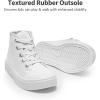 imageDREAM PAIRS Kids Sneakers Little Boys Girls High Top Canvas Shoes LilLegends CourtStar Casual Walking ShoesWhite