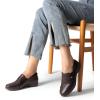imageDREAM PAIRS Loafer for Women Slipon Comfortable Dressy Loafers Business Casual Work Office Loafer Shoes Faux Leather Round Toe with Arch SupportBrown
