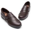 imageDREAM PAIRS Loafer for Women Slipon Comfortable Dressy Loafers Business Casual Work Office Loafer Shoes Faux Leather Round Toe with Arch SupportBrown