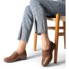 imageDREAM PAIRS Loafer for Women Slipon Comfortable Dressy Loafers Business Casual Work Office Loafer Shoes Faux Leather Round Toe with Arch SupportTan