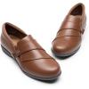 imageDREAM PAIRS Loafer for Women Slipon Comfortable Dressy Loafers Business Casual Work Office Loafer Shoes Faux Leather Round Toe with Arch SupportTan