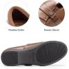 imageDREAM PAIRS Loafer for Women Slipon Comfortable Dressy Loafers Business Casual Work Office Loafer Shoes Faux Leather Round Toe with Arch SupportTan