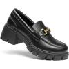 imageDREAM PAIRS Loafers for Women Platform Chunky Loafers Slip On Casual ShoesBlack