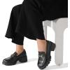 imageDREAM PAIRS Loafers for Women Platform Chunky Loafers Slip On Casual ShoesBlack