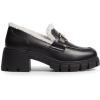 imageDREAM PAIRS Loafers for Women Platform Chunky Loafers Slip On Casual ShoesBlackfurry