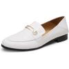 imageDREAM PAIRS Loafers for Women Slip On Comfortable Round Toe Casual Fashion Flats Dressy ShoesBeige White StonePu