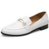 imageDREAM PAIRS Loafers for Women Slip On Comfortable Round Toe Casual Fashion Flats Dressy ShoesBeige WhitePu