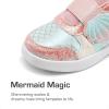 imageDREAM PAIRS Toddler Girls Sneakers Sparkly Shiny Lightweight Comfortable Hook and Loop Casual Walking Little Kids ShoesPinkRainbow