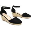 imageDREAM PAIRS Womens Espadrilles Closed Toe Ankle Strap Dressy Platform Wedge SandalsBlack1