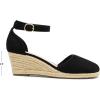 imageDREAM PAIRS Womens Espadrilles Closed Toe Ankle Strap Dressy Platform Wedge SandalsBlack1