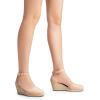 imageDREAM PAIRS Womens Espadrilles Closed Toe Ankle Strap Dressy Platform Wedge SandalsNudesuede
