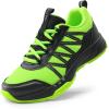 imageDREAM PAIRS Boys Girls Shoes Kids DuraPlay Tennis Footwear Non Slip Athletic Running Walking Lightweight Lace Up Sneakers for LittleBig KidNeon GreenBlack