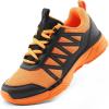 imageDREAM PAIRS Boys Girls Shoes Kids DuraPlay Tennis Footwear Non Slip Athletic Running Walking Lightweight Lace Up Sneakers for LittleBig KidOrangeBlack