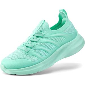 imageDREAM PAIRS Boys Girls Shoes Kids Tennis Slip on Footwear Running Athletic Sports School SneakersLight Green