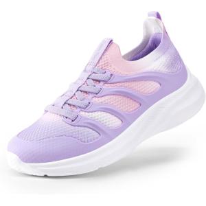 imageDREAM PAIRS Boys Girls Shoes Kids Tennis Slip on Footwear Running Athletic Sports School SneakersPurplePink