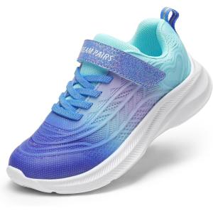 imageDREAM PAIRS Girls Shoes Kids Tennis Sparkle Ease Running Athletic Lightweight Sneakers for LittleBig Kids ToddlerNavyPurpleBlue