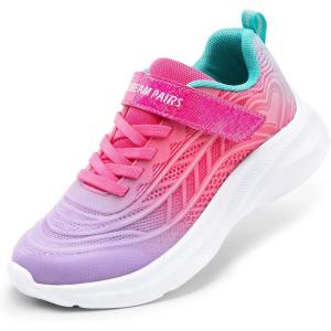 imageDREAM PAIRS Girls Shoes Kids Tennis Sparkle Ease Running Athletic Lightweight Sneakers for LittleBig Kids ToddlerPurpleHot Pink