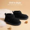 imageDREAM PAIRS Boys Boots Kids Girls Winter Warm Faux Fur Walking Ankle Boots FuzzyGo Kids Cozy Tap for ToddlerLittle KidBlack
