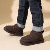 imageDREAM PAIRS Boys Boots Kids Girls Winter Warm Faux Fur Walking Ankle Boots FuzzyGo Kids Cozy Tap for ToddlerLittle KidBrown