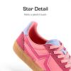 imageDREAM PAIRS Boys Girls Sneakers Retro Classic Casual Tennis Shoes Lightweight School Walking Low Top Lace Up Footwear for LittleBig KidHot Pink