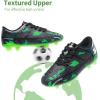 imageDREAM PAIRS Boys Girls Soccer Cleats Kids Football Shoes for LittleBig KidBlackGreen