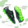 imageDREAM PAIRS Boys Girls Soccer Cleats Kids Football Shoes for LittleBig KidBlackGreen