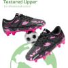 imageDREAM PAIRS Boys Girls Soccer Cleats Kids Football Shoes for LittleBig KidBlackHot Pink