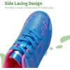 imageDREAM PAIRS Boys Girls Soccer Cleats Kids Football Shoes for LittleBig KidBlueHot Pink