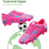 imageDREAM PAIRS Boys Girls Soccer Cleats Kids Football Shoes for LittleBig KidHot PinkBlue