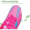 imageDREAM PAIRS Boys Girls Soccer Cleats Kids Football Shoes for LittleBig KidHot PinkBlue