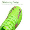 imageDREAM PAIRS Boys Girls Soccer Cleats Kids Football Shoes for LittleBig KidNeon Green