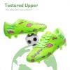 imageDREAM PAIRS Boys Girls Soccer Cleats Kids Football Shoes for LittleBig KidNeon Green