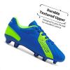 imageDREAM PAIRS Boys Girls Soccer Cleats Youth Firm Groud Classic Lightweight Football Shoes for LittleBig KidRoyalBlueNeonGreen