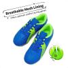 imageDREAM PAIRS Boys Girls Soccer Cleats Youth Firm Groud Classic Lightweight Football Shoes for LittleBig KidRoyalBlueNeonGreen