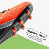 imageDREAM PAIRS Boys Girls Soccer Cleats Youth Firm Groud Outdoor Sport Athletic High Top Football Shoes for LittleBig KidBlackGreyOrange