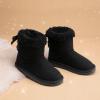 imageDREAM PAIRS Girls Boots Kids Winter Faux Fur Warm Snow Ankle FuzzyChic Kids Bow Boots for ToddlerLittle KidBlack