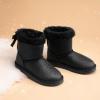 imageDREAM PAIRS Girls Boots Kids Winter Faux Fur Warm Snow Ankle FuzzyChic Kids Bow Boots for ToddlerLittle KidBlackGlitter