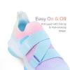imageDREAM PAIRS Kids Sneakers Girls SlipOn Shoes ZStrap Colorful Jelly Sole Walking ShoesRainbowBlue