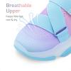 imageDREAM PAIRS Kids Sneakers Girls SlipOn Shoes ZStrap Colorful Jelly Sole Walking ShoesRainbowBlue