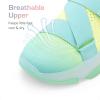 imageDREAM PAIRS Kids Sneakers Girls SlipOn Shoes ZStrap Colorful Jelly Sole Walking ShoesRainbowGreen