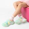 imageDREAM PAIRS Kids Sneakers Girls SlipOn Shoes ZStrap Colorful Jelly Sole Walking ShoesRainbowGreen