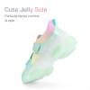 imageDREAM PAIRS Kids Sneakers Girls SlipOn Shoes ZStrap Colorful Jelly Sole Walking ShoesRainbowGreen