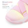 imageDREAM PAIRS Kids Sneakers Girls SlipOn Shoes ZStrap Colorful Jelly Sole Walking ShoesRainbowPink