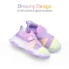 imageDREAM PAIRS Kids Sneakers Girls SlipOn Shoes ZStrap Colorful Jelly Sole Walking ShoesRainbowPurple