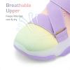 imageDREAM PAIRS Kids Sneakers Girls SlipOn Shoes ZStrap Colorful Jelly Sole Walking ShoesRainbowPurple