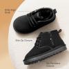 imageDREAM PAIRS Toddler Boots Kids Boys Girls Winter Zipper Warm Faux Fur FuzzyGo Kids Cozy Walking Ankle BootsBlack