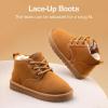 imageDREAM PAIRS Toddler Boots Kids Boys Girls Winter Zipper Warm Faux Fur FuzzyGo Kids Cozy Walking Ankle BootsChestnut
