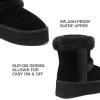 imageDREAM PAIRS Winter Platform Fur Boots for Women Genuine Suede Faux Fur Snow Booties Classic Warm SlipOn Memory Foam Comfort FuzzyChic Plush Platform Ankle BootsBlack