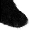 imageDREAM PAIRS Womens Faux Fur Boot Furry Snow Boot Mid Calf Boots Warm Flat Outsole Fur Lined Fashion Winter Boots FuzzyChic FantasiaBlack